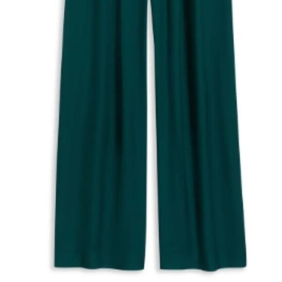 Ted Baker London Krissi High Waist Wide Leg Pants DARK GREEN 0 - Picture 4 of 5